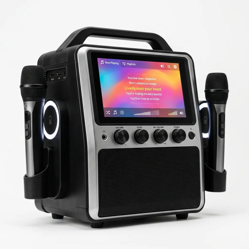 iKarao Shell S2 karaoke machine — best overall pick, 8-inch touchscreen, 140W RMS output