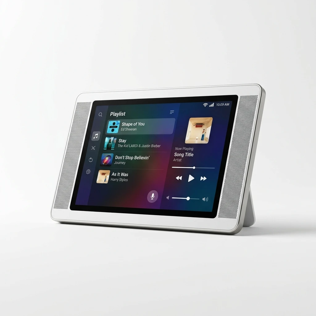 Smart karaoke machine with Android touchscreen and WiFi for on-demand content streaming