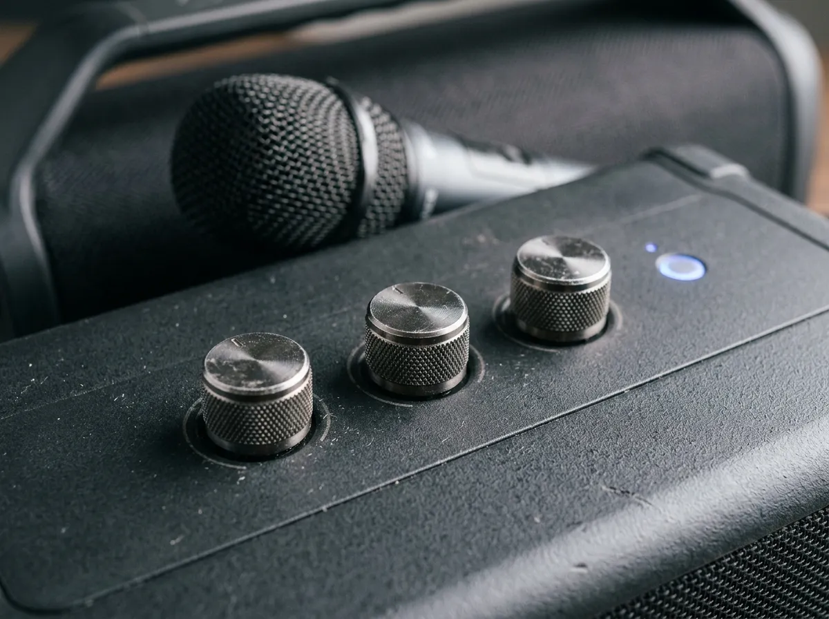 Tonor K20 Wireless physical controls for volume, echo, and reverb