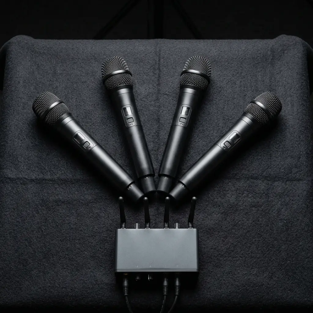 VocoPro UHF-5800 4-channel wireless microphones