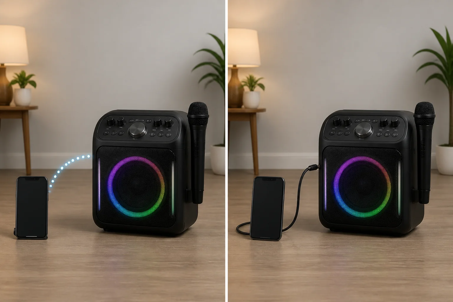 Comparing a phone connected via wireless Bluetooth vs a physical 3.5mm AUX audio cable