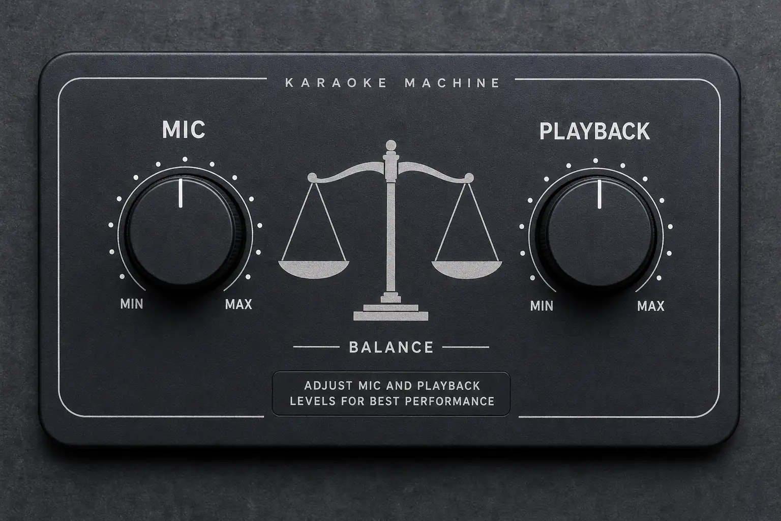Adjusting separate vocal volume and music playback controls on a karaoke machine