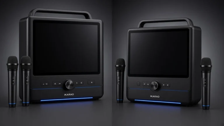 iKarao Break X1 and Break X2 karaoke machines side by side