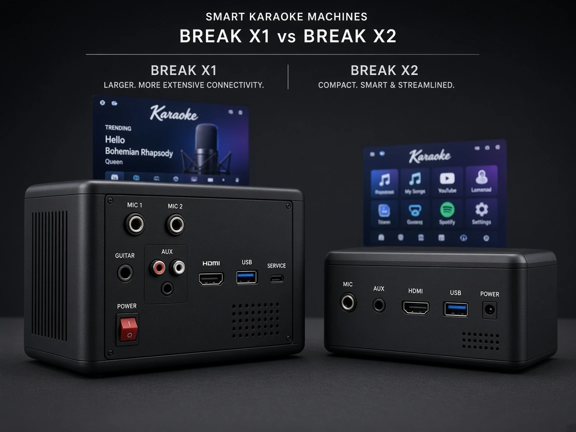 iKarao Break X1 and Break X2 HDMI and connectivity ports